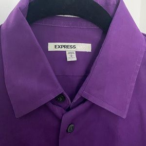 Express purple 1MX dress shirt